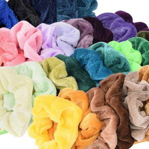 Hair Scrunchies Velvet Multicolor New 10/pack